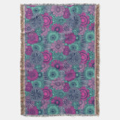 Stijlvol heldere patroon van prachtige bloemen deken (Voorkant Verticaal)