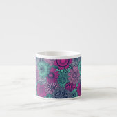 Stijlvol heldere patroon van prachtige bloemen espresso kop (Voorkant)