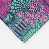 Stijlvol heldere patroon van prachtige bloemen fleece deken (Hoek)
