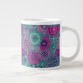 Stijlvol heldere patroon van prachtige bloemen grote koffiekop (Rechts)