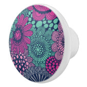 Stijlvol heldere patroon van prachtige bloemen keramische knop (Rechts)