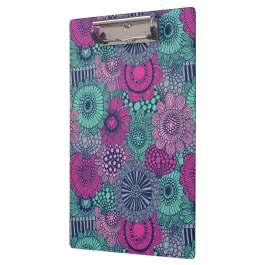 Stijlvol heldere patroon van prachtige bloemen klembord (Links)