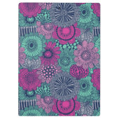 Stijlvol heldere patroon van prachtige bloemen klembord (Achterkant)