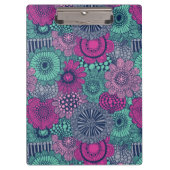 Stijlvol heldere patroon van prachtige bloemen klembord (Voorkant)