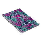 Stijlvol heldere patroon van prachtige bloemen notitieboek (Rechterzijde)