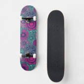 Stijlvol heldere patroon van prachtige bloemen persoonlijk skateboard (Voorkant)