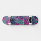 Stijlvol heldere patroon van prachtige bloemen persoonlijk skateboard (Horizontaal)