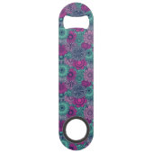 Stijlvol heldere patroon van prachtige bloemen speed flessenopener (Achterkant)