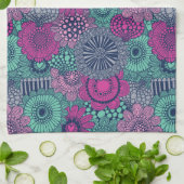 Stijlvol heldere patroon van prachtige bloemen theedoek (Gevouwen)