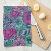 Stijlvol heldere patroon van prachtige bloemen theedoek (Quarter Fold)