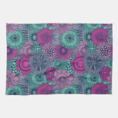 Stijlvol heldere patroon van prachtige bloemen theedoek (Horizontaal)