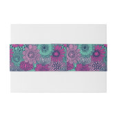 Stijlvol heldere patroon van prachtige bloemen uitnodigingen wikkel (Achterkant Voorbeeld)