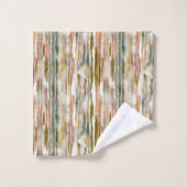 Stijlvol herfst aquarel streep patroon bad handdoek (Wasdoekje)