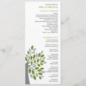 Stijlvol Herfst Green Tree Wedding Program Programmakaart (Voorkant)