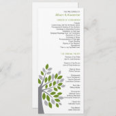 Stijlvol Herfst Green Tree Wedding Program Programmakaart (Voorkant / Achterkant)