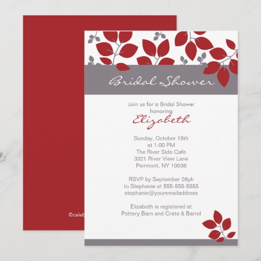 Stijlvol Herfst Vrijgezellenfeest Uitnodigen Kaart (Voorkant / Achterkant)