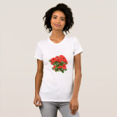 Stijlvol Hibiscus Blooms Floral Greenery Garden Fu T-shirt (Voorkant volledig)