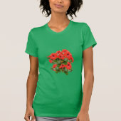 Stijlvol Hibiscus Blooms Floral Greenery Garden Fu T-shirt (Voorkant)