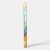 Stijlvol hoesje met abstracte kristallen in blauwe (Achterkant / Links)