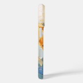 Stijlvol hoesje met abstracte kristallen in blauwe (Achterkant / Rechts)