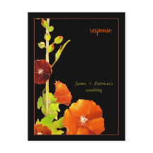 Stijlvol Hollyhock Floral Wedding RSVP