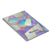 Stijlvol holografisch agaat geometrisch schetsboek notitieboek (Rechterzijde)