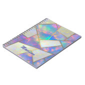 Stijlvol holografisch agaat geometrisch schetsboek notitieboek (Linkerzijde)