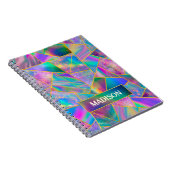 Stijlvol holografisch chic faux goud schetsboek notitieboek (Rechterzijde)