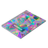 Stijlvol holografisch chic faux goud schetsboek notitieboek (Linkerzijde)