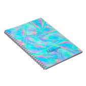 Stijlvol holografisch elegant geometrisch schetsbo notitieboek (Rechterzijde)