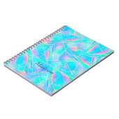 Stijlvol holografisch elegant geometrisch schetsbo notitieboek (Linkerzijde)