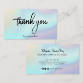 Stijlvol holografisch Hartelijk dank voor uw aanko Visitekaartje (Voorkant / Achterkant)