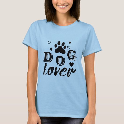 Stijlvol Hondenliefhebber Design met Paw Print en  T-shirt (Voorkant)