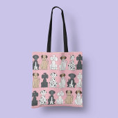 Stijlvol Hondenliefhebbers Kute Puppies Roze Tote Bag