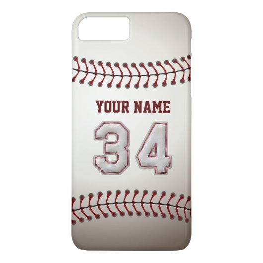 Stijlvol honkbalnummer 34 Aangepaste naam - Uniek Case-Mate iPhone Case (Achterkant)