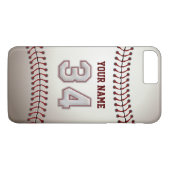 Stijlvol honkbalnummer 34 Aangepaste naam - Uniek Case-Mate iPhone Case (Achterkant (Horizontaal))
