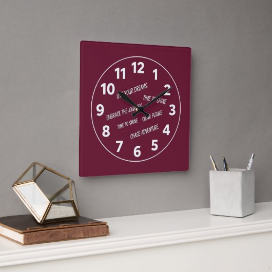 Stijlvol horloge cadeau vierkante klok (Kantoor)