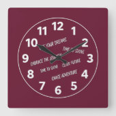 Stijlvol horloge cadeau vierkante klok (Voorkant)