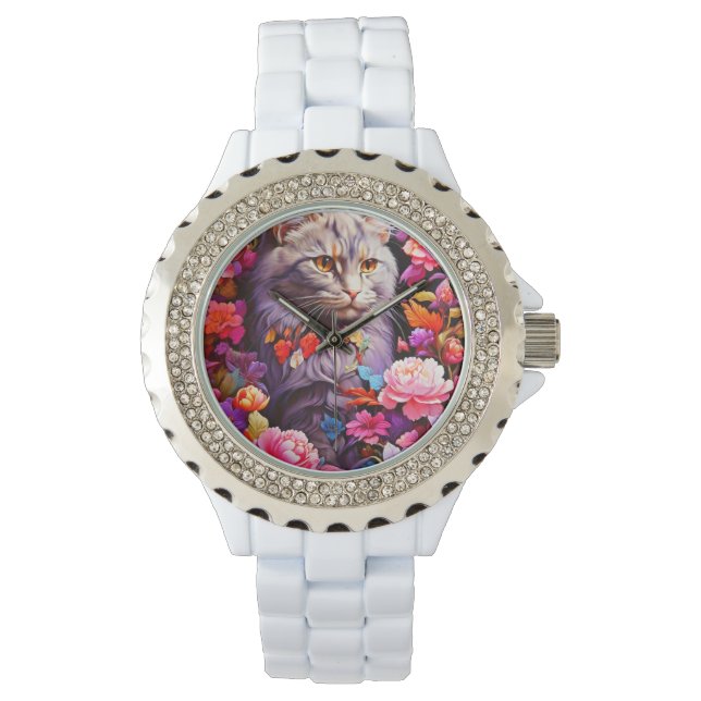 Stijlvol horloge voor kattenliefhebbers (Voorkant)