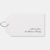 Stijlvol Houndstooth Zwart & Wit Elegant Cadeaulabel (Achterkant Horizontaal)