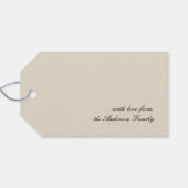 Stijlvol Houndstooth Zwart Wit Elegant Cadeaulabel (Achterkant Horizontaal)