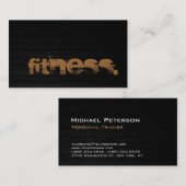 Stijlvol houten patroontrainer Fitness Visitekaart Visitekaartje (Voorkant / Achterkant)