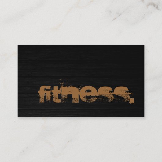 Stijlvol houten patroontrainer Fitness Visitekaart Visitekaartje (Voorkant)