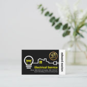 Stijlvol huis elektrische draad circuit visitekaartje (Staand voorkant)