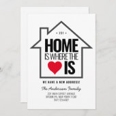 Stijlvol huis - thuishartverandering Nieuw adres v Aankondiging (Voorkant / Achterkant)