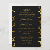 Stijlvol huwelijk in Gold & Black Giraffe Pattern Kaart (Voorkant)