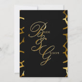 Stijlvol huwelijk in Gold & Black Giraffe Pattern Kaart (Achterkant)
