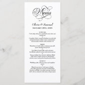 Stijlvol huwelijk menu (Voorkant)