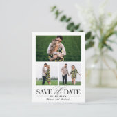 Stijlvol huwelijk sparen Datum 3 Foto collage Briefkaart (Staand voorkant)