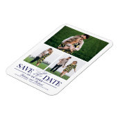 Stijlvol huwelijk sparen Datum 3 Foto collage Magneet (Linkerzijde)